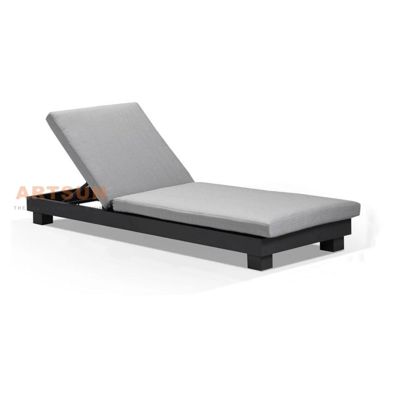 Aluminium de style européen Aluminium Sun Sun Lounger avec table d'appoint