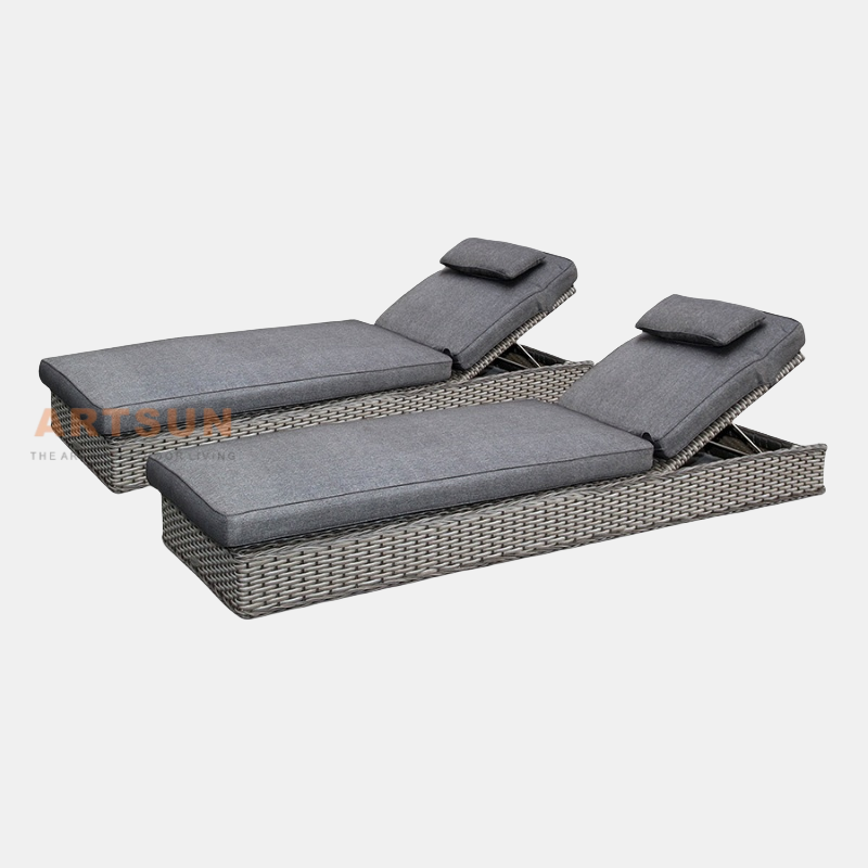  Allongeur synthétique Synthetic Rattan Sun pour Hotel Villa