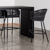 Chaise de comptoir d'extérieur en corde durable avec cadre résistant aux intempéries