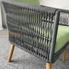 Corde à corde tissée la plus populaire canapé de jardin léger pour la relaxation extérieure