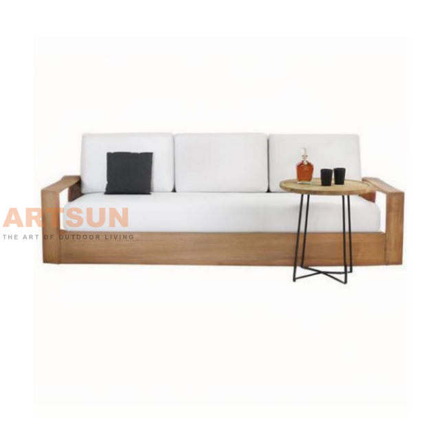 Ensemble de canapés d'extérieur en bois de teck haut de gamme