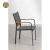 Fabricant professionnel meuble d'extérieur chaise en aluminium empilable pour le café