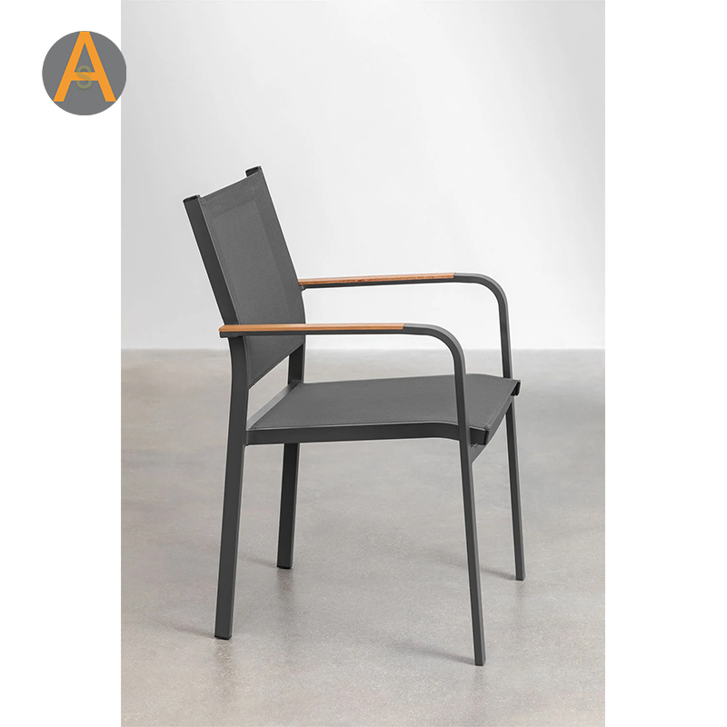 Fabricant professionnel meuble d'extérieur chaise en aluminium empilable pour le café