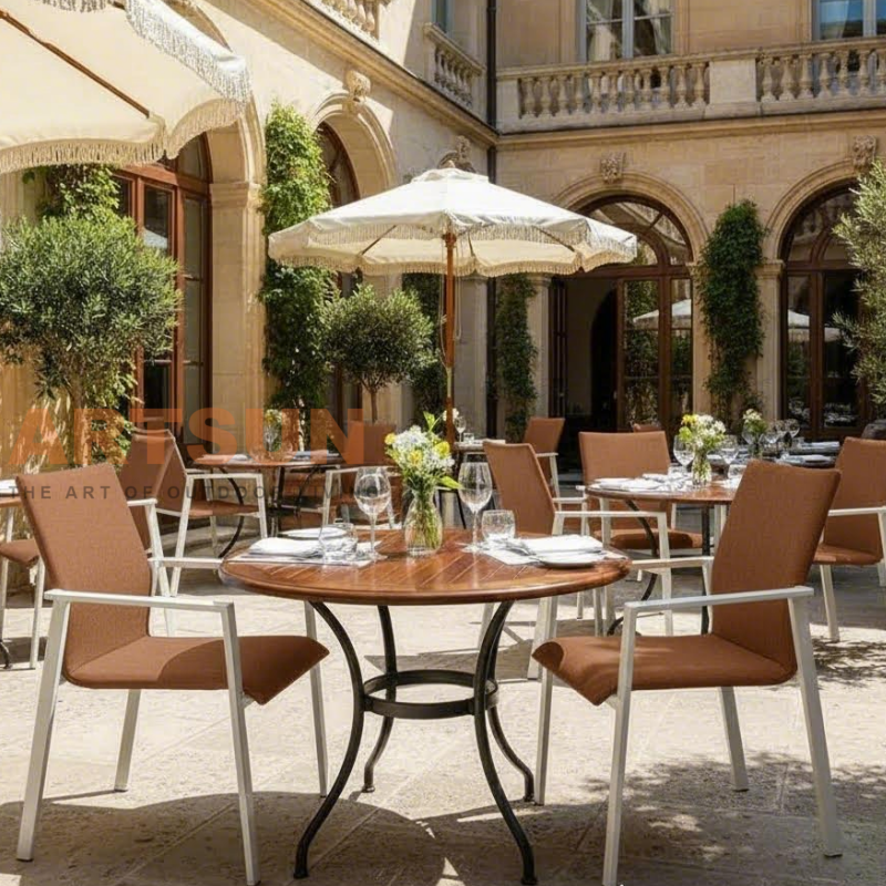 Chaise de salle à manger extérieure étanche pour restaurant 