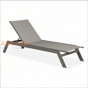 Chaise longue en aluminium Teslin à séchage rapide et respirante pour hôtels et centres de villégiature