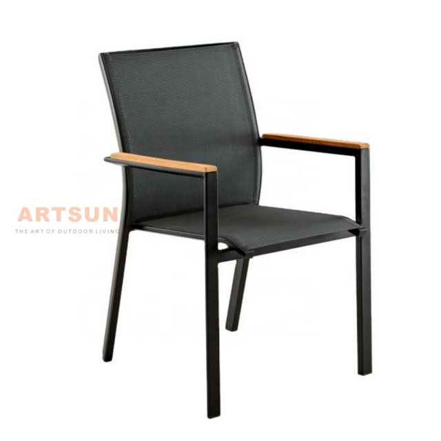 Design moderne chaise extérieure jardin en aluminium empilable pour café