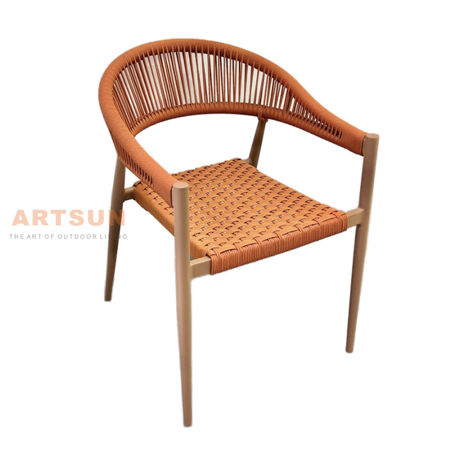 Roard Garden tissage chaise de corde extérieure pour restauration en plein air