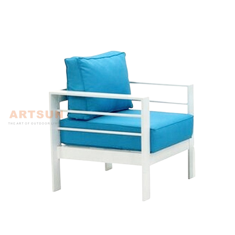Patio de blanc en aluminium Whitel Sofa de jardin modulaire pour balcon