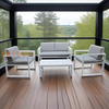 Ensemble de canapé de café extérieur de qualité légère tous temps pour balcon