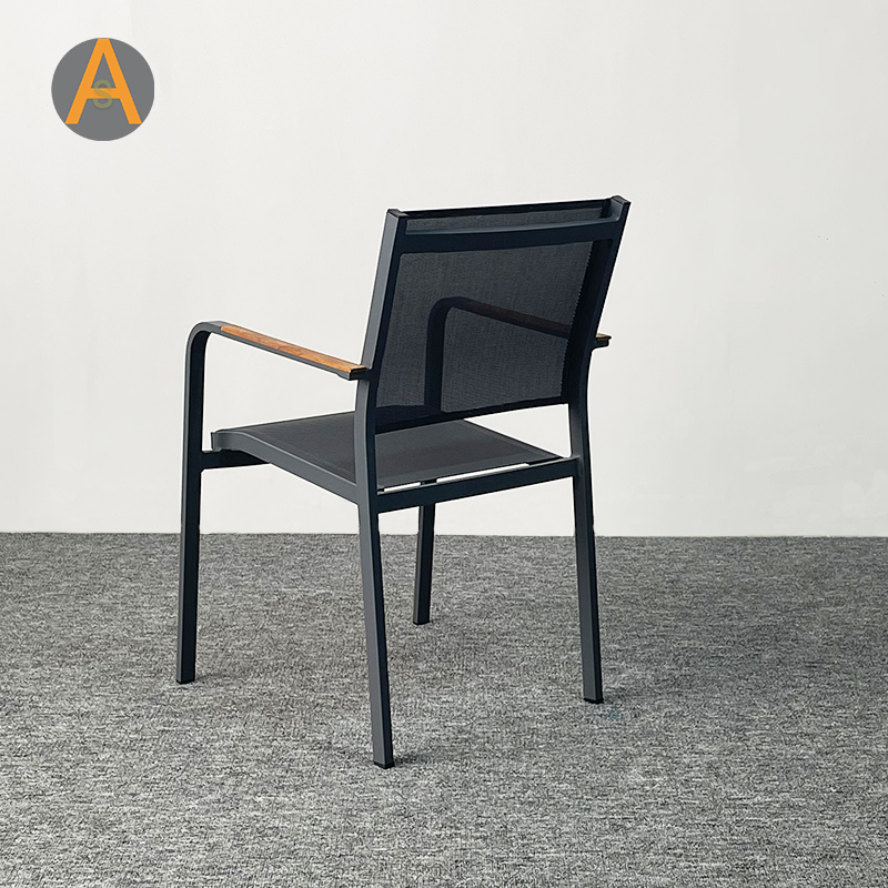 Fabricant professionnel meuble d'extérieur chaise en aluminium empilable pour le café