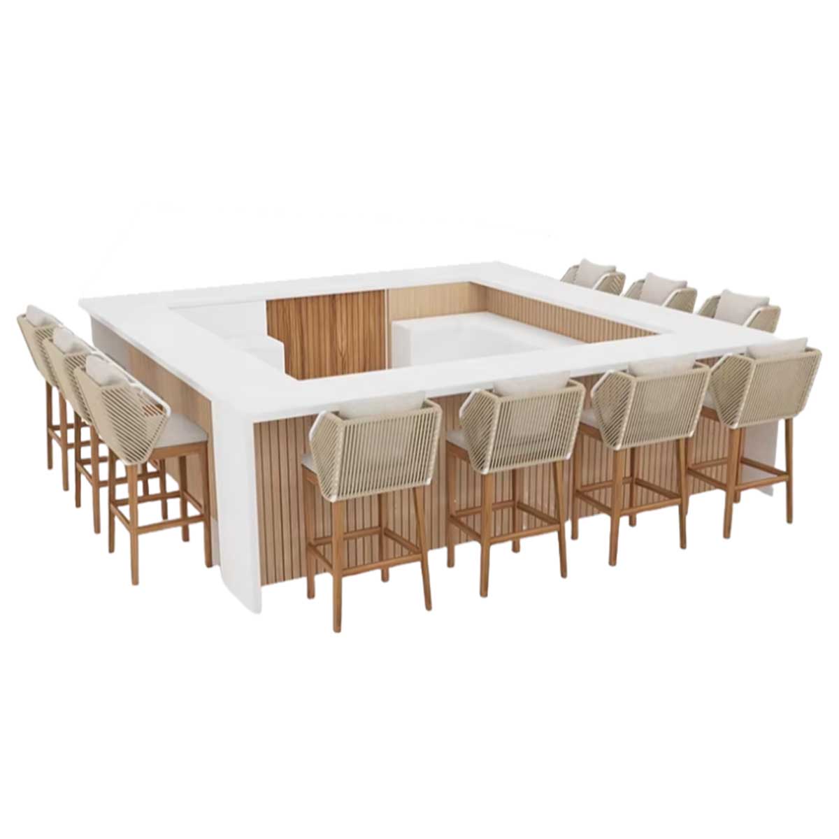 Chaise de bar et table de bar