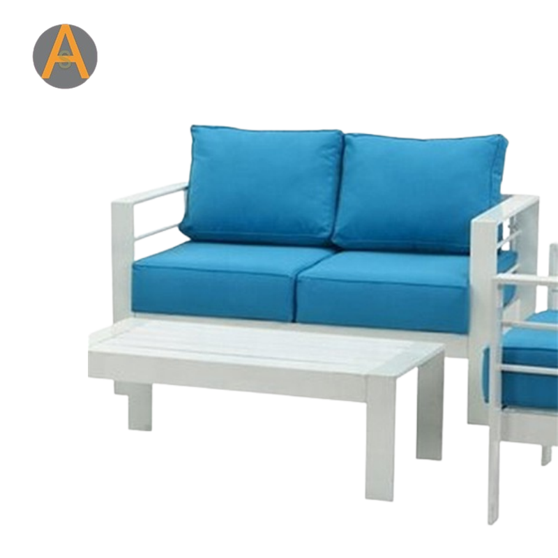 Patio de blanc en aluminium Whitel Sofa de jardin modulaire pour balcon