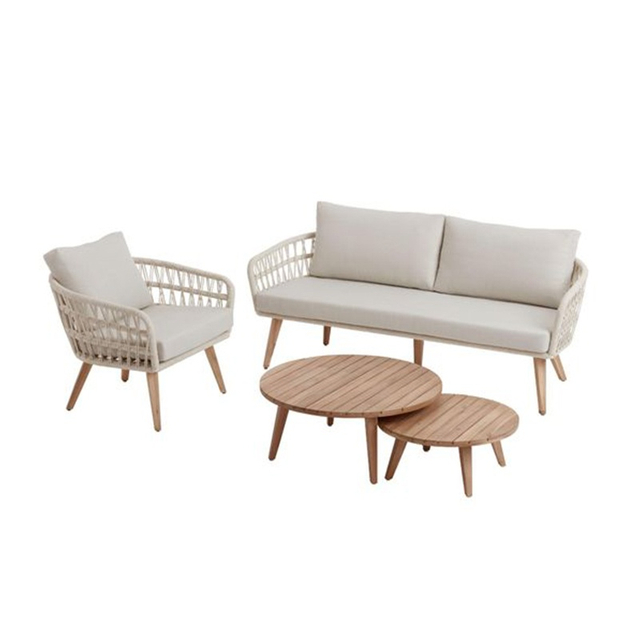 Prix ​​d'usine NOUVEAU SOFA DE PATIO DE PERNE DE COIN EXTÉRIEUR en bois