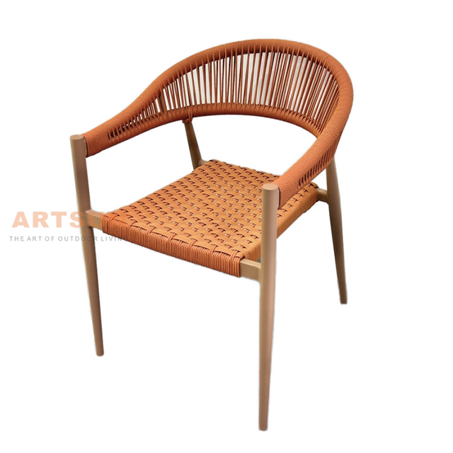 Roard Garden tissage chaise de corde extérieure pour restauration en plein air