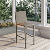 Tabouret de comptoir extérieur en corde, chaise de Bar élégante avec cadre en aluminium pour balcon et terrasse