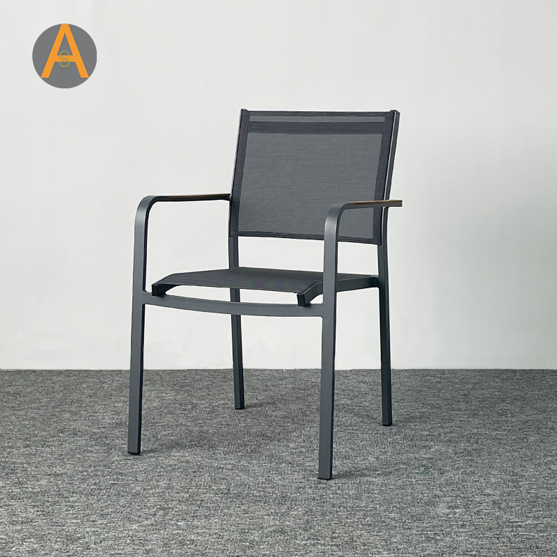 Fabricant professionnel meuble d'extérieur chaise en aluminium empilable pour le café