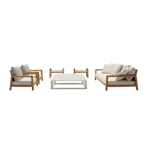 Sofa extérieur en bois sectionnel de luxe pour chambre d'attente