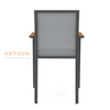 Design moderne chaise extérieure jardin en aluminium empilable pour café
