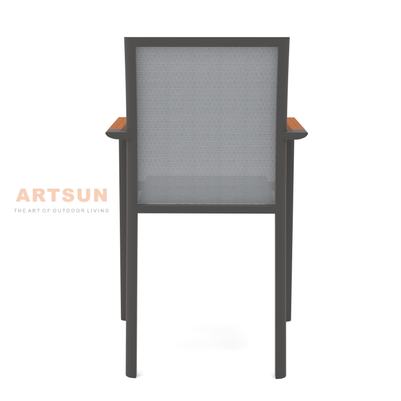 Design moderne chaise extérieure jardin en aluminium empilable pour café