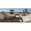 Lounger de soleil extérieur en rotin tout temps avec dossier réglable pour spa