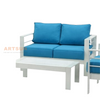 Patio de blanc en aluminium Whitel Sofa de jardin modulaire pour balcon