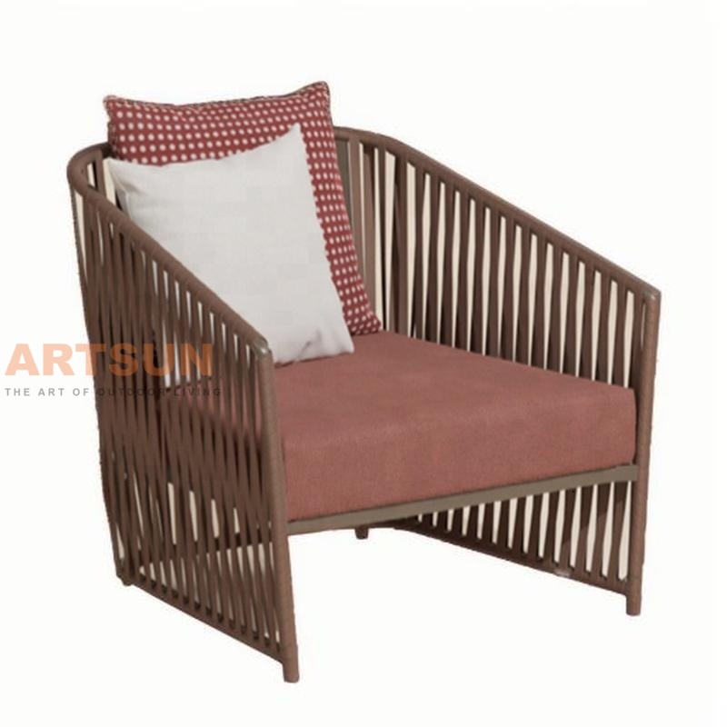Chaise de canapé en corde synthétique tissée d'extérieur, pour balcon de Patio moderne