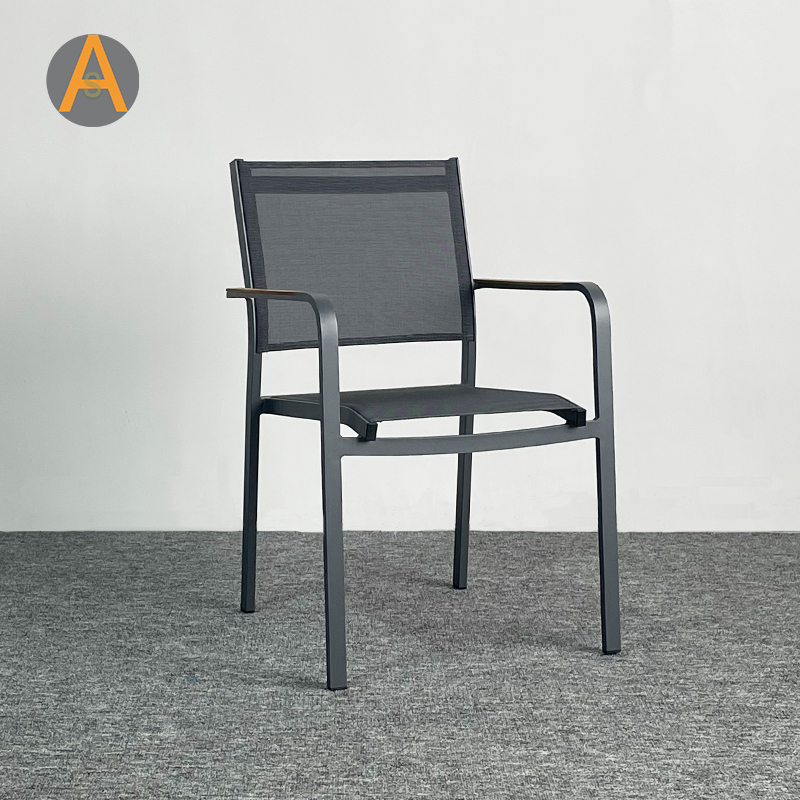 Fabricant professionnel meuble d'extérieur chaise en aluminium empilable pour le café