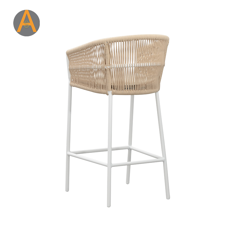 Ensemble de table de table de barre de patio tissé de corde le plus favorable