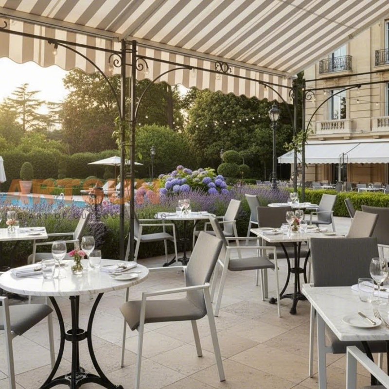 Chaise de salle à manger extérieure étanche pour restaurant 
