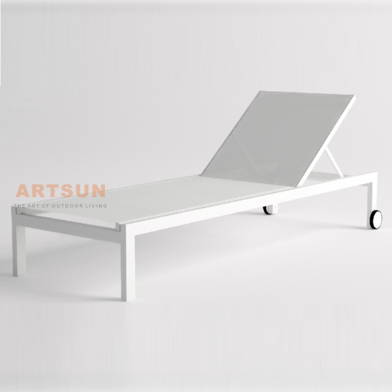 Chaise chaise à chaiserie de plage en aluminium extérieur allongé de haute qualité 