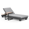 Aluminium de style européen Aluminium Sun Sun Lounger avec table d'appoint