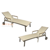 Piscine allongée en aluminium extérieur salon chaise à la plage avec accoudoir