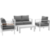 Patio de blanc en aluminium Whitel Sofa de jardin modulaire pour balcon