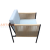 Chaise de canapé en corde synthétique tissée pour l'extérieur, pour salon de patio moderne