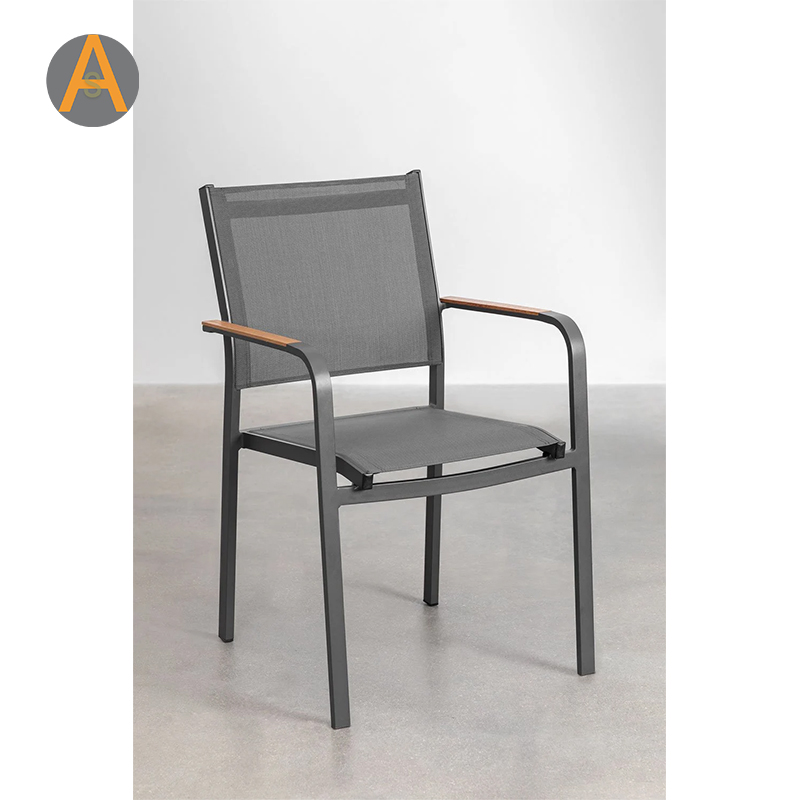 Fabricant professionnel meuble d'extérieur chaise en aluminium empilable pour le café