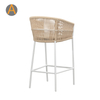 Ensemble de table de table de barre de patio tissé de corde le plus favorable
