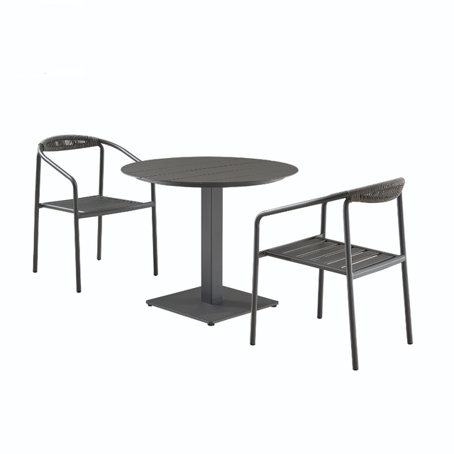 Table à manger et chaise en extérieur de la corde métallique du meilleur prix pour restaurant