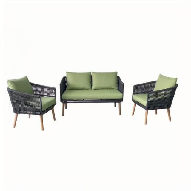 Canapé de jardin léger à corde le plus populaire pour relaxation extérieure
