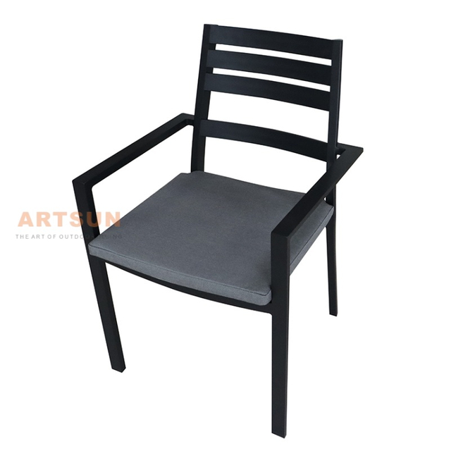 Chaise de salle à manger en aluminium moderne pour café au café