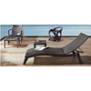 Lounger de soleil extérieur en rotin tout temps avec dossier réglable pour spa