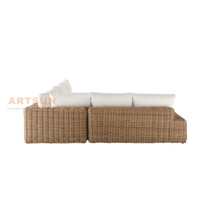 Sofa de jardin en osier en gros rotinage pour extérieur