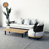 NOUVEAU SOFA DE JARDINE DE ROTAN ENSIGNE À ROTAN avec coussin