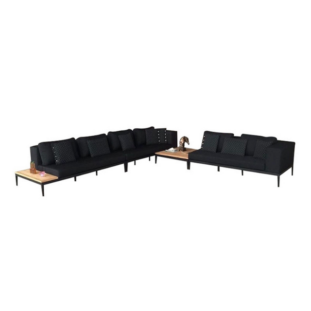 Ensemble de canapé sectionnel du salon extérieur en bois d'aluminium le plus favorable