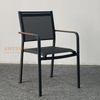 Chaises de salle à manger empilables de design respirant pour la cour