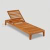 Lounger Sun Sun en teck solide avec dossier réglable pour une utilisation en plein air