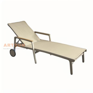 Piscine allongée en aluminium extérieur salon chaise à la plage avec accoudoir