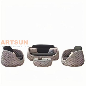 Hot moderne extérieur patio pe rattan canapé pour complexe