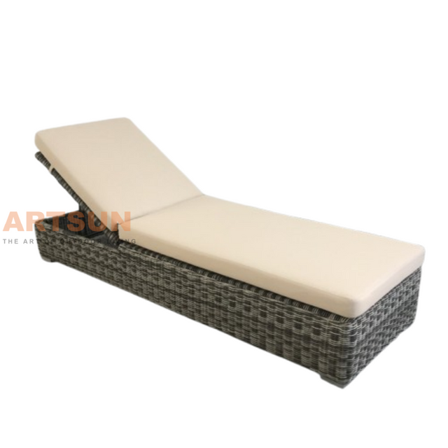  Allongeur synthétique Synthetic Rattan Sun pour Hotel Villa avec coussin