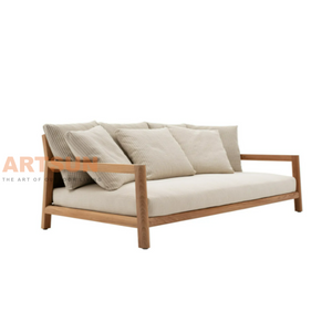 Sofa extérieur en bois sectionnel de luxe pour chambre d'attente