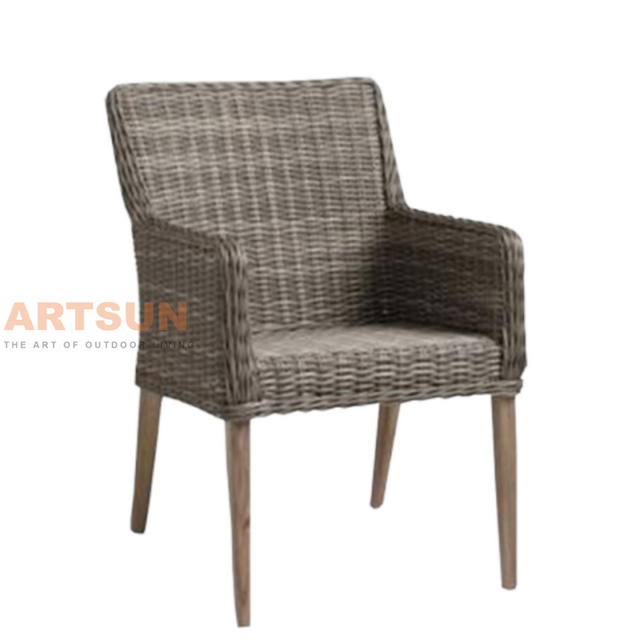  Chaise en osier de jardin extérieur pour terrasse de l'arrière-cour